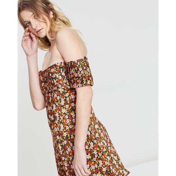 New Bec + Bridge New Romantics Silk‎ Mini Dress Floral Women’s Size 8 - Picture 3 of 13